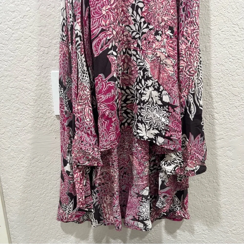Free People Oversized Floral Bohemian Slip Dress Y2K Size XS